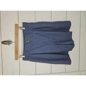 Vintage Silk Exchange Large blue raw silk pleated shorts
